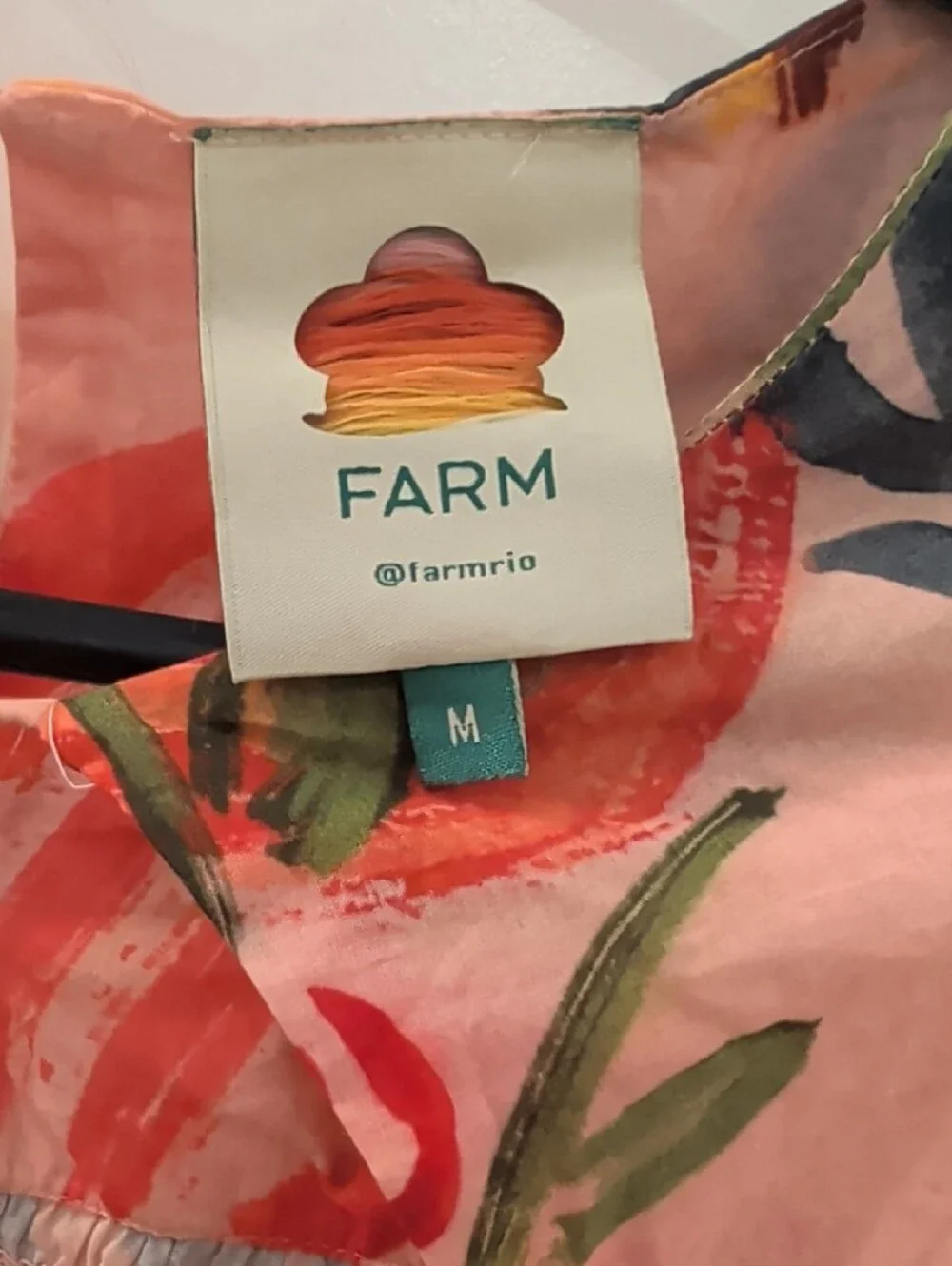 Farm Rio Mixed Fruit Smocked Bodice Puff Sleeve Blouse